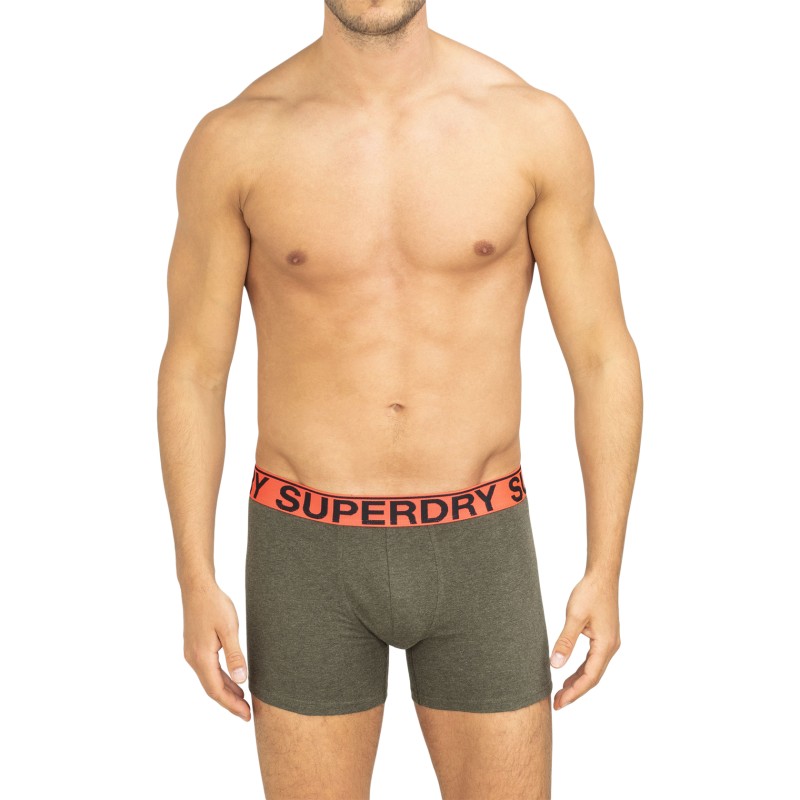 Superdry 3-er Set Boxer Briefs Khaki, Schwarz & Gestreift