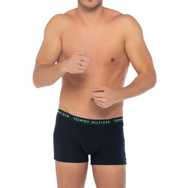 TommyHilfiger_3-erSet_Trunks_Blau_mitverschiedenfarbigemWebbund