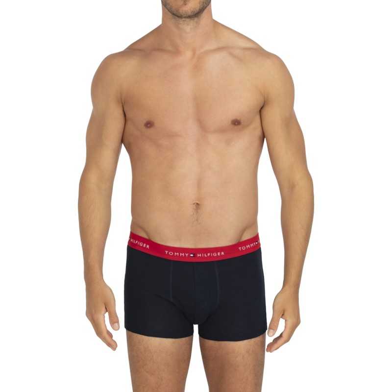 Tommy Hilfiger_3er_Set_Trunks_Blau_verschiedenfarbigen Webbund