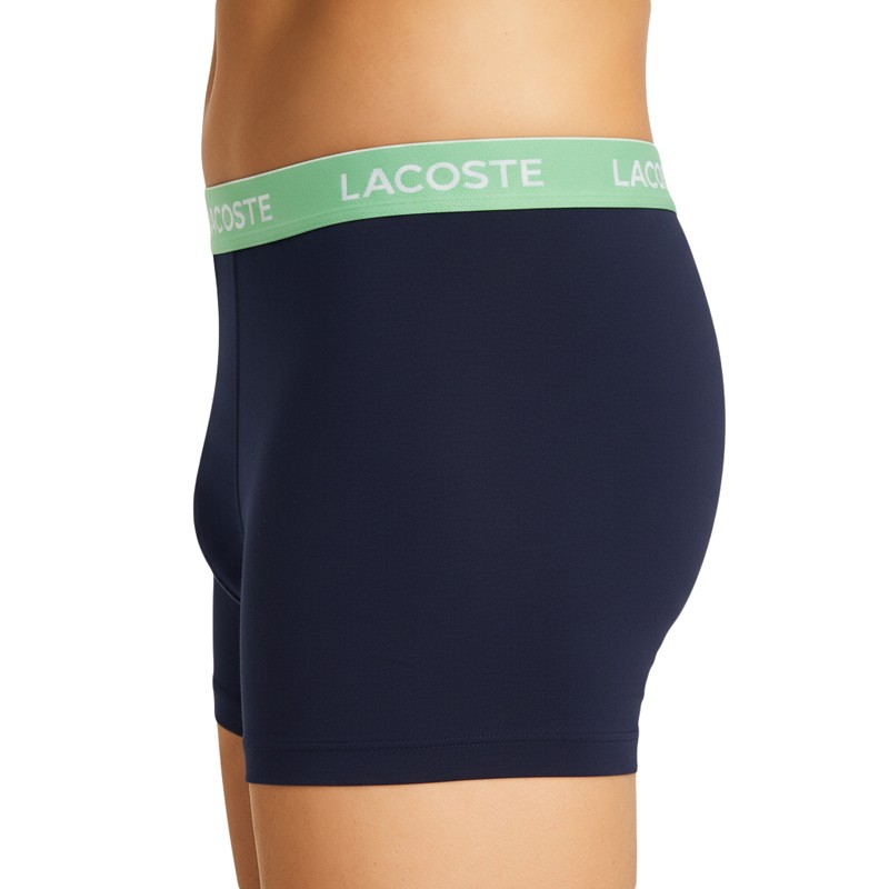 Boxerman_Herrenunterwäsche_Boxershorts_ Lacoste_3-er Set_Trunks_Blau_mit_mehrfarbigen_Webbund