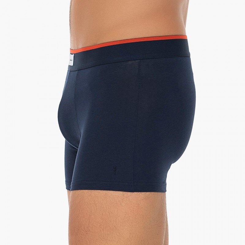 Boxerman_Herrenunterwäsche_Boxershorts_Seidensticker_3-er Set_Trunks_Blau & Kariert