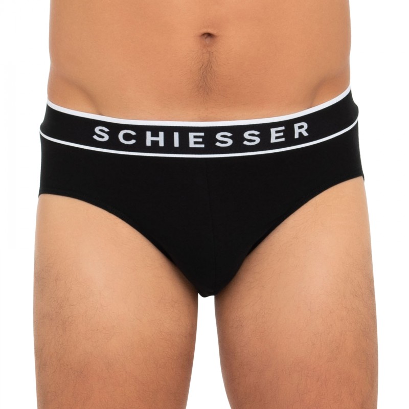 Schiesser_3-er Set_Slips_Schwarz