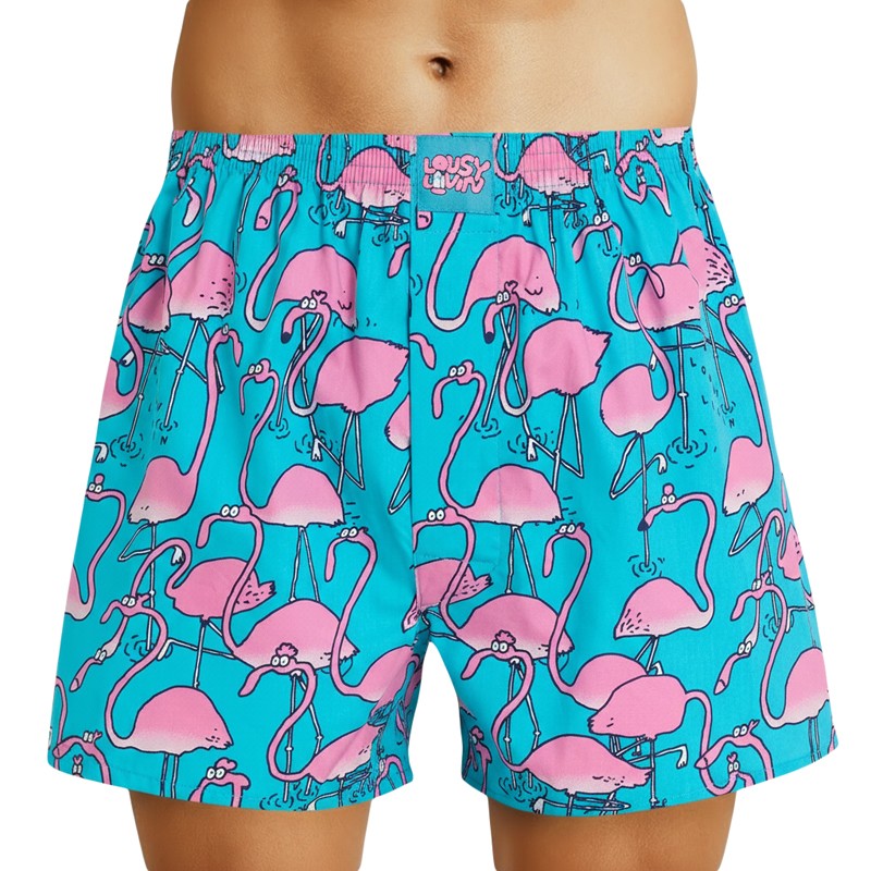 Lousy Livin Boxershorts Türkis mit Flamingo günstig online kaufen