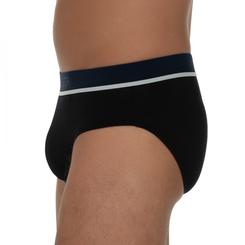 Boxerman_Herrenunterwäsche_Boxershorts_Schiesser_3-er Set_Slips_Schwarz