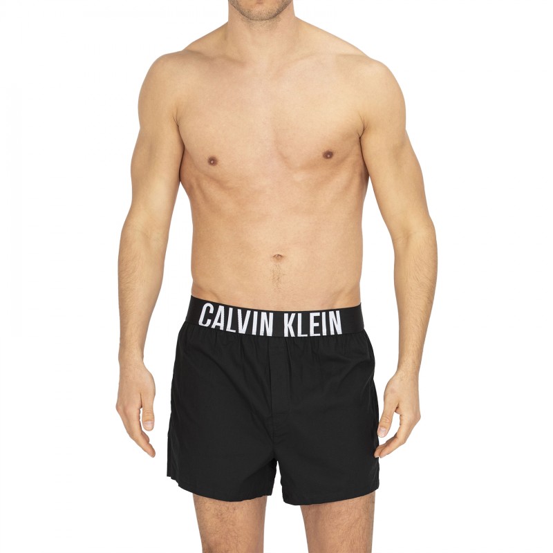 Calvin Klein 2-er Set Boxershorts Schwarz mit verschiedenfarbigem Webbund