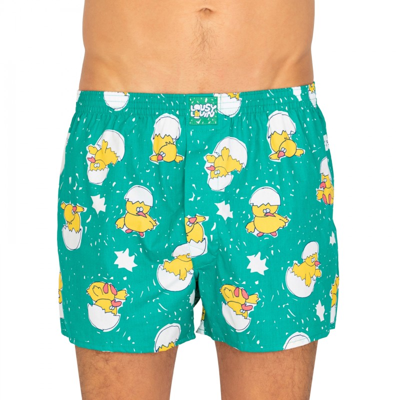 LousyLivin_2-erSet_Boxershorts_Grün&Weiße_mitMotiv