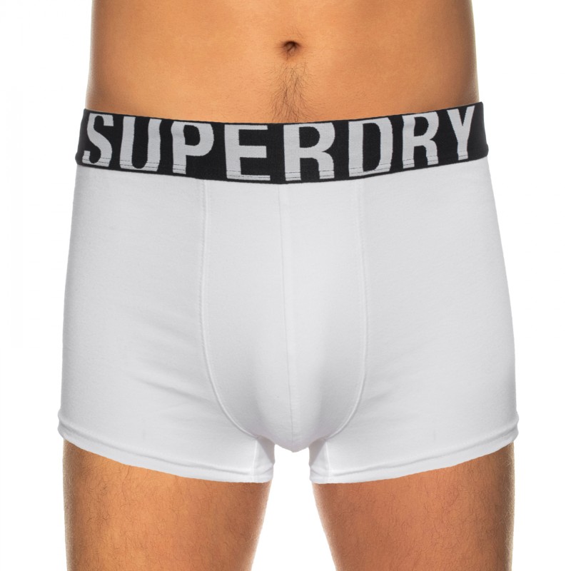 Boxerman_Boxershorts_Herrenunterwäsche_Superdry_2-er Set_Trunks_ Schwarz Weiß
