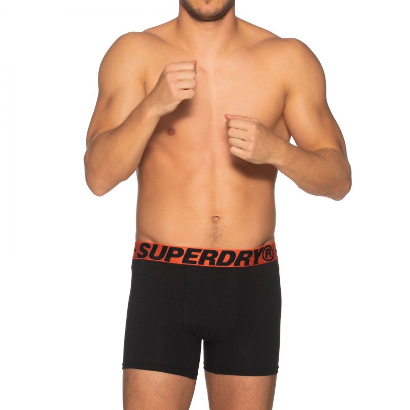 Boxerman_Herrenunterwäsche_Boxershorts_Superdry_2-er Set_Trunks_Schwarz