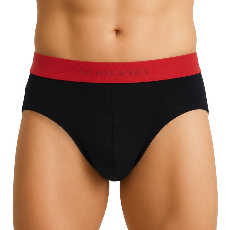 Boxerman_Schiesser_3-erSet_Slips_Schwarz_mit_verschiedenfarbigen_Webbund