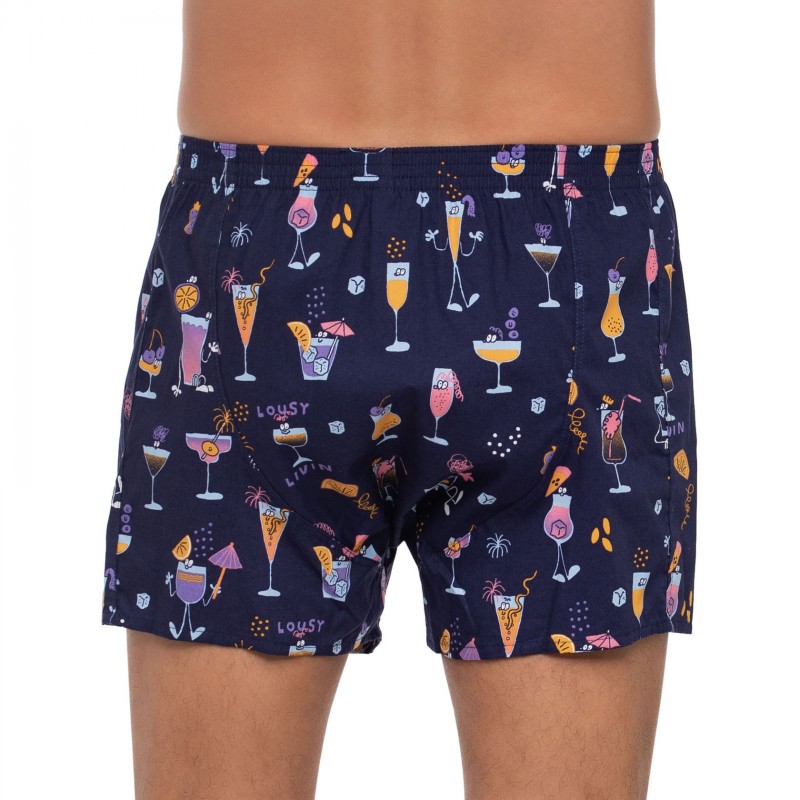 Boxerman_Herrenunterwäsche_Lousy Livin_2 Set_Boxershorts_Blau Lila_Motiv