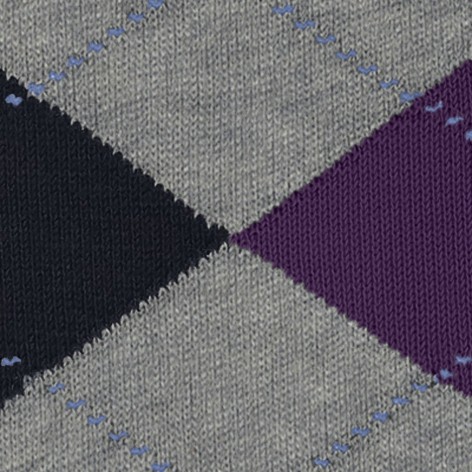 Burlington Socken Grau mit Argyle-Muster