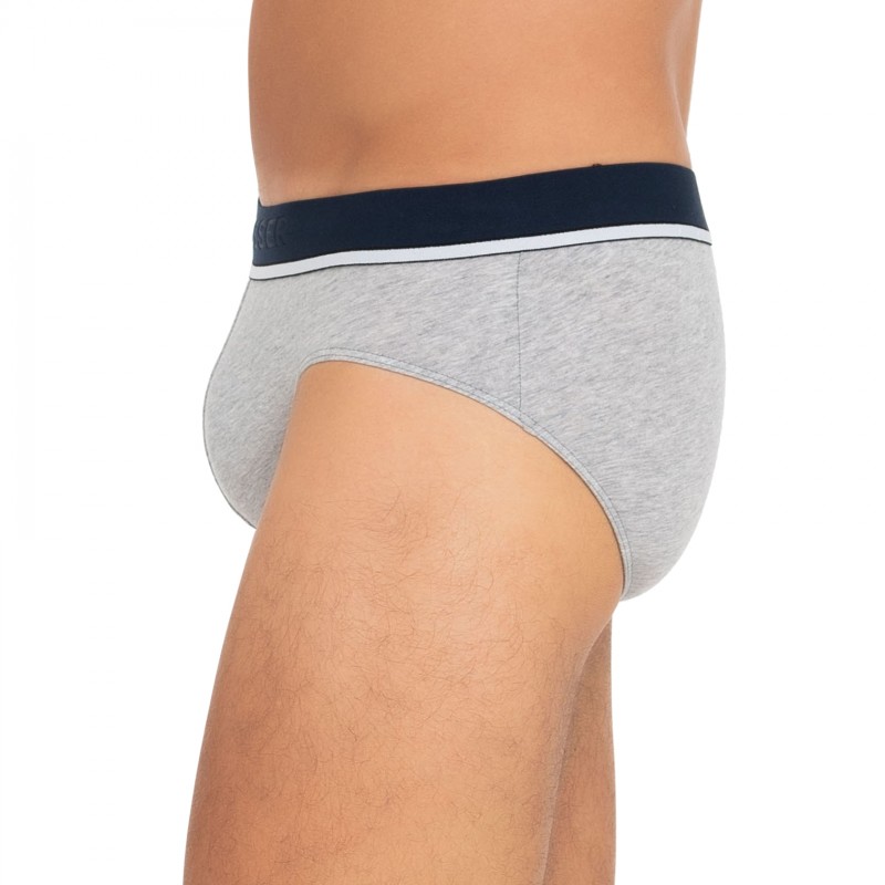 Schiesser_3-er Set_Slips_Grau Dunkelblau & Schwarz