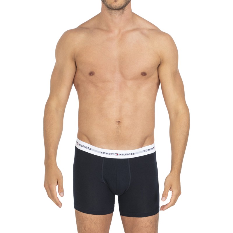 TommyHilfiger_3-erSet_Trunks_Blau_mitverschiedenfarbigemWebbund