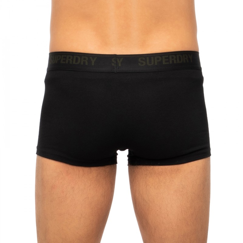 Boxerman_Herrenunterwäsche_Boxershorts_Superdry_3-er Set_Trunks_Schwarz Grün & Grau