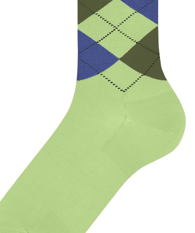Burlington_Socken_Hellgrün_mitArgyle-Muster
