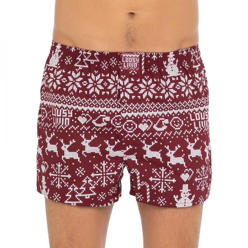 LousyLivin_2-erSet_Boxershorts_Blau&Rot_mitweihnachtlichemAll-Over Print