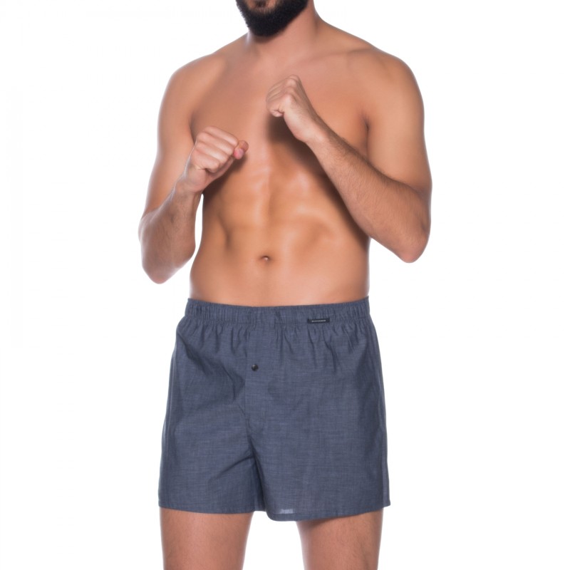 Schiesser_2-erSet_Boxershorts_Blau_kariert