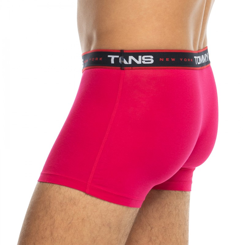 TommyHilfiger_3-erSet_Trunks_Blau&Pink_mitverschiedenfarbigemWebbund