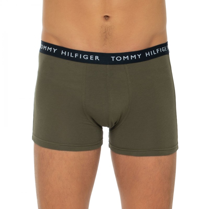 Boxerman_Herrenunterwäsche_Boxershorts_Tommy Hilfiger_3-er Set_Trunks_Dunkelblau Türkis & Olivgrün