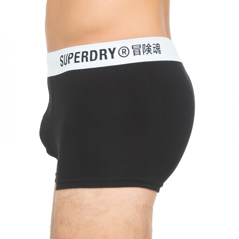Boxerman_Herrenunterwäsche_Superdry_2-er Set_Boxer Trunks_Schwarz & Weiß