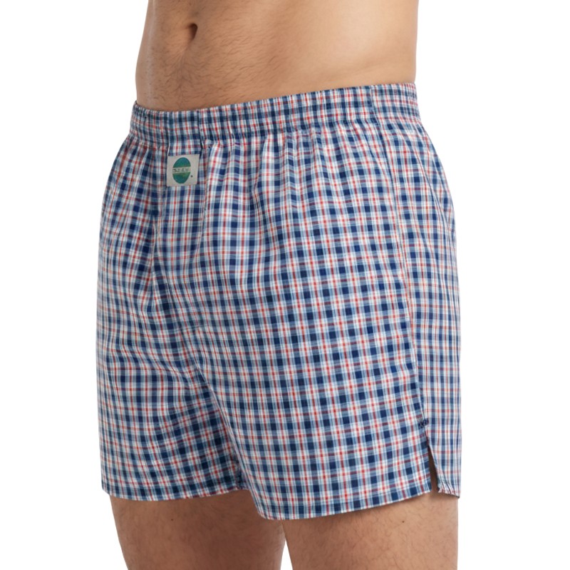 D.E.A.L. International 5-er Set Boxershorts kariert Blautöne