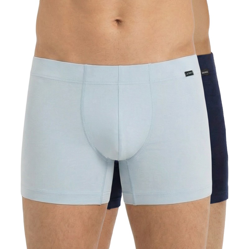 Hanro_2-erSet_Pants_Dunkelblau-GrauBlau