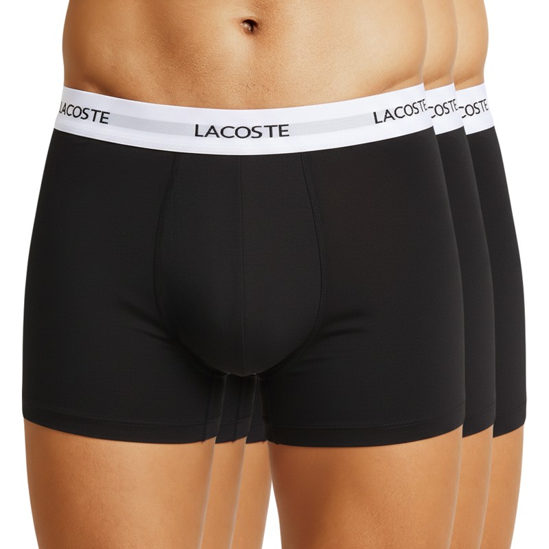Lacoste 3-er Set Trunks Schwarz mit weißem Webbund günstig online kaufen