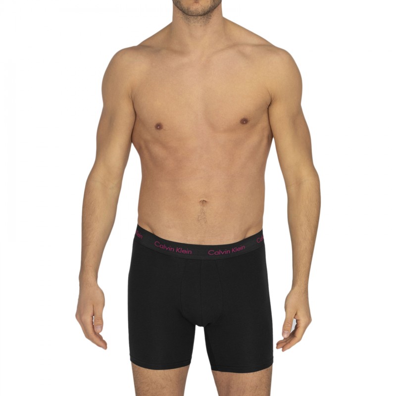 CalvinKlein_3-erSet_BoxerBriefs_Schwarz_mitverschiedenfarbigemWebbund
