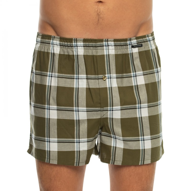 Schiesser_2-erSet_Boxershorts_Grün&Blau_kariert