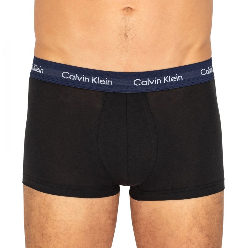 CalvinKlein_3erSet_LowRiseTrunks_Schwarz_mitverschiedenfarbigemWebbund