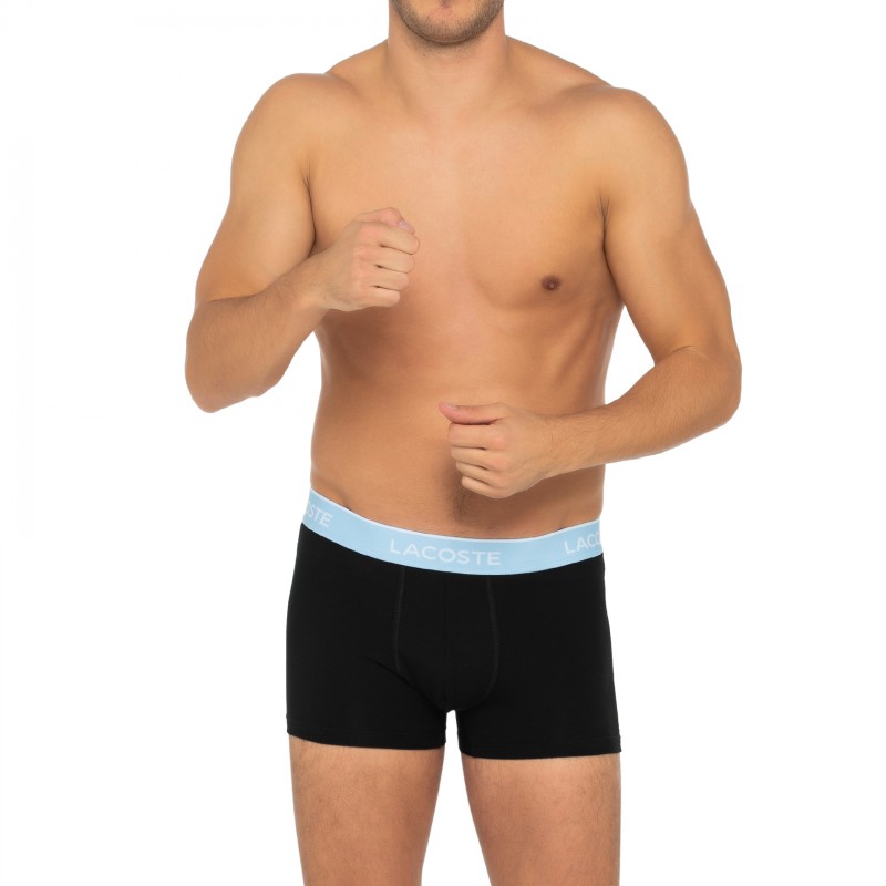 Lacoste_3-erSet_Trunks_Schwarz_mitverschiedenfarbigemWebbund
