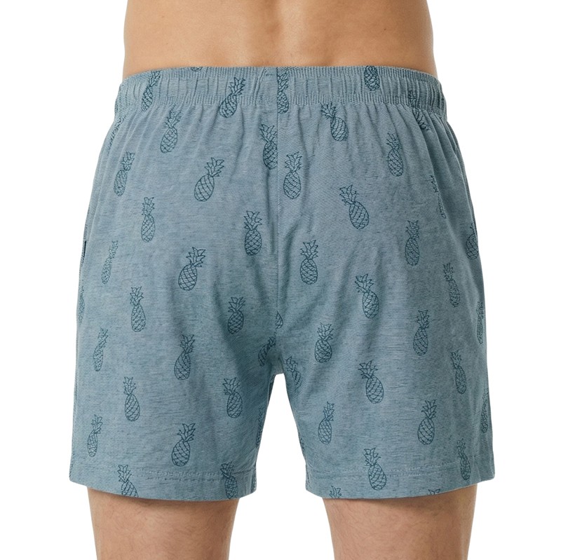 Schiesser_Boxershorts_Grau_mit_Ananasmotiv_Schwarz