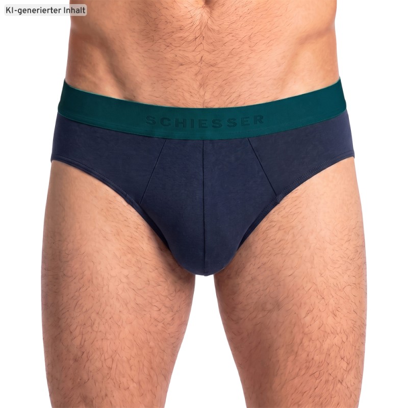 Boxerman_Schiesser_5-erSet_Slips_Dunkelblau_mit_verschiedenfarbigen_Webbund