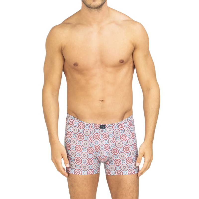 Mey Trunk Shorty Boxer Briefs Hellblau mit Muster