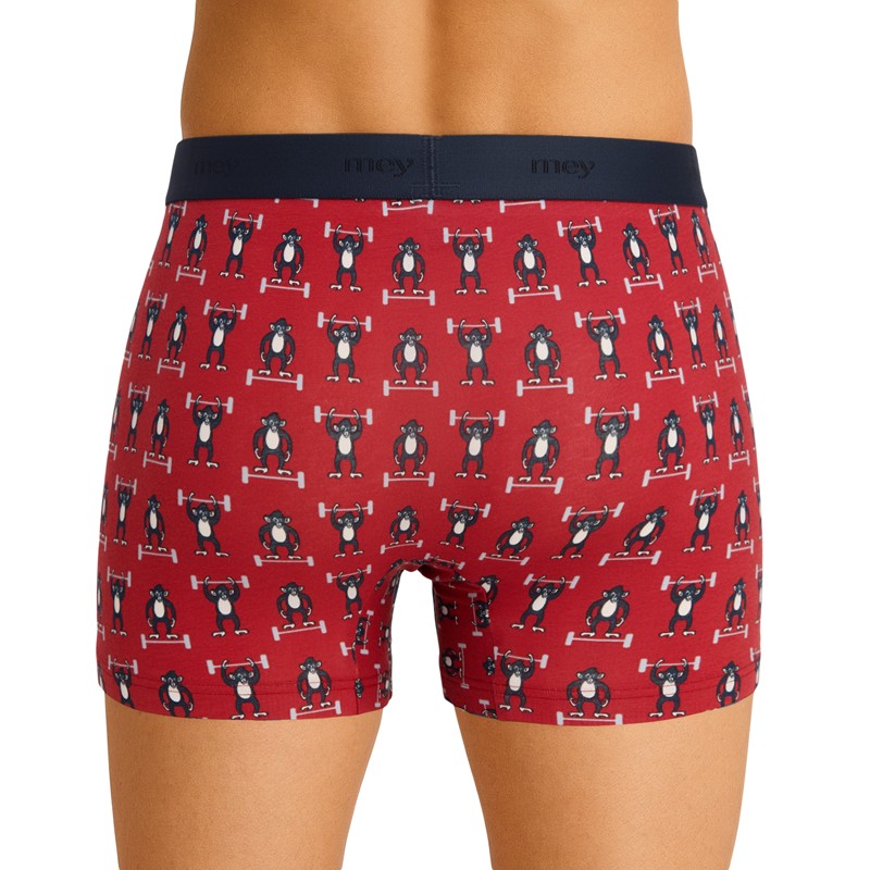 Boxerman_Mey_Trunk_Shorty_rot_mit_Gewichtheber_Print