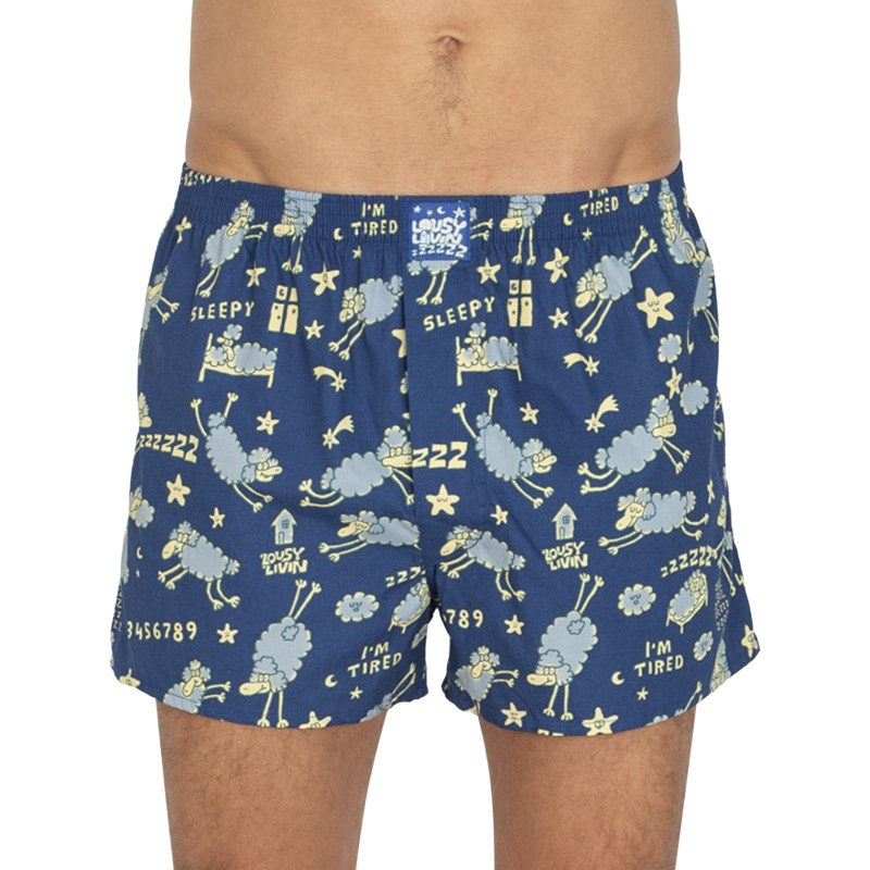 LousyLivin_2-erSet_Boxershorts_Blau&Schwarz_mitMotiv