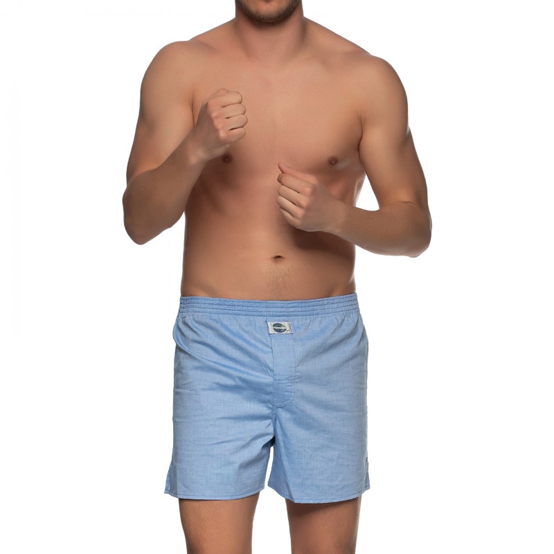 Boxerman_Herrenunterwäsche_D.E.A.L International_Boxershorts_Blau_Chambray