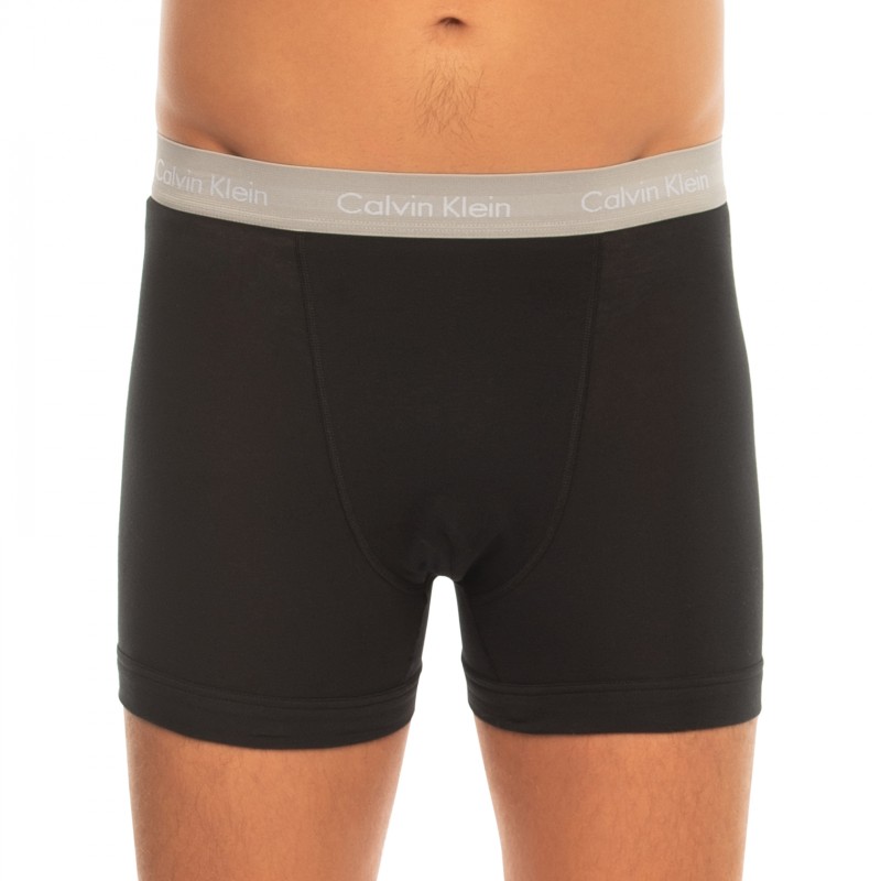 CalvinKlein_3-erSet_Trunks_Schwarz_mitverschiedenfarbigemWebbund
