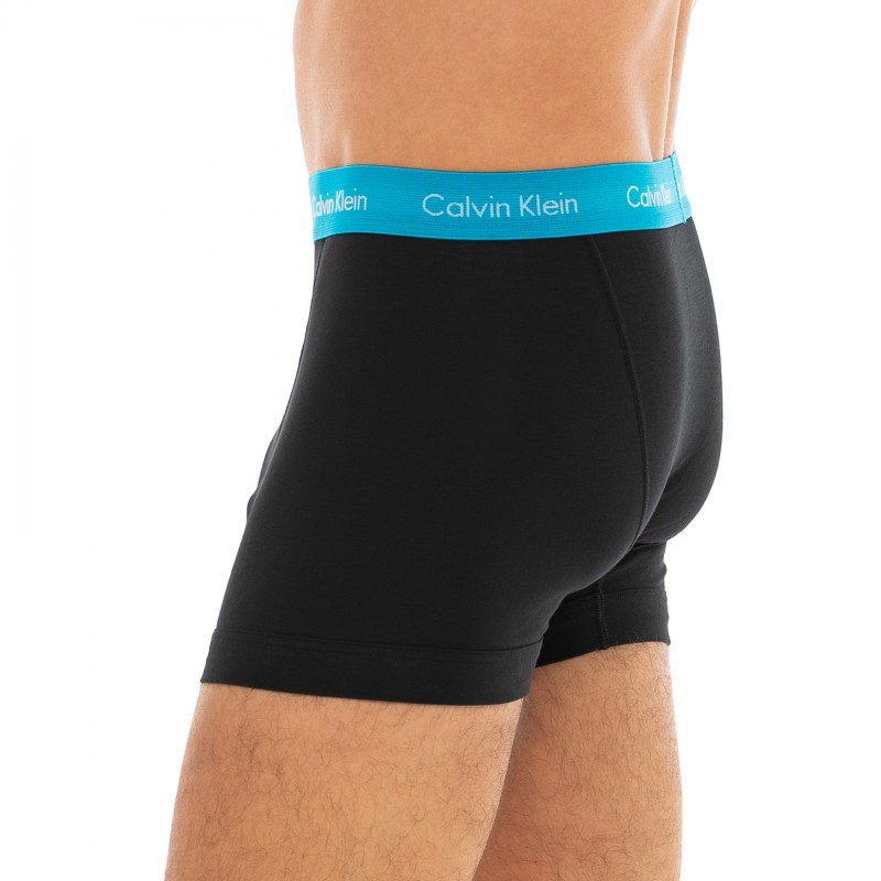 CalvinKlein_3-erSet_Trunks_Schwarz_verschiedenfarbigerWebbund