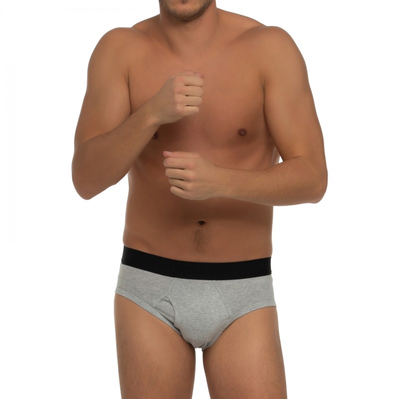 Boxerman_Herrenunterwäsche_Superdry_3-er Set_Slips_Grau