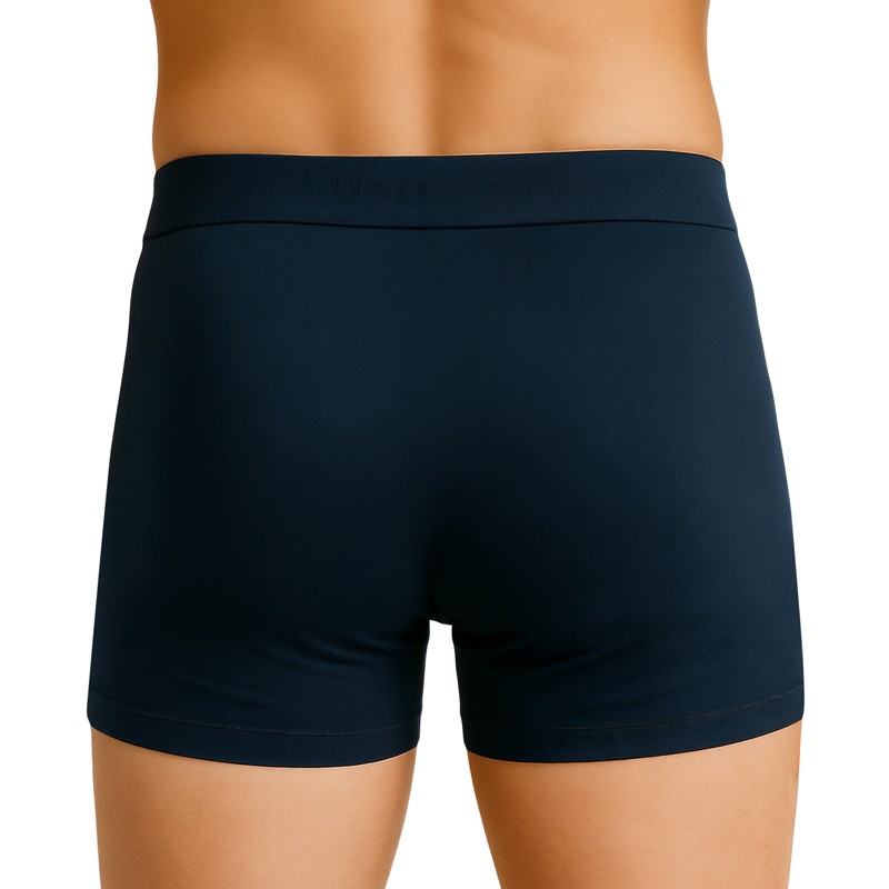 Boxerman_Herrenunterwäsche_Schiesser_3-er Set_Trunks_Schwarz_Dunkelblau & Blau_Gemustert