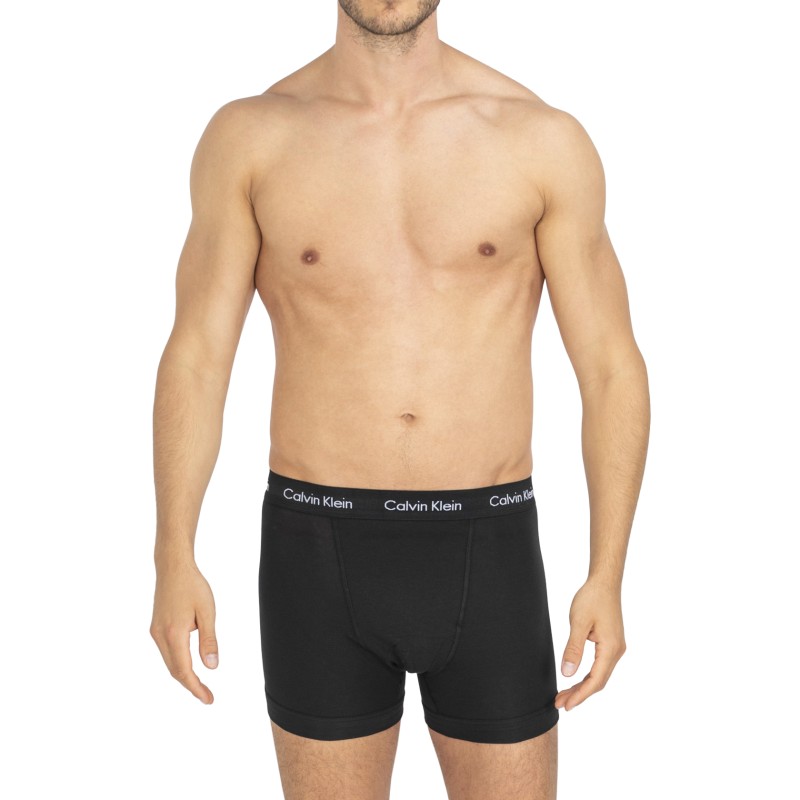 CalvinKlein_3-erSet_Trunks_Schwarz_verschiedenfarbigerWebbund