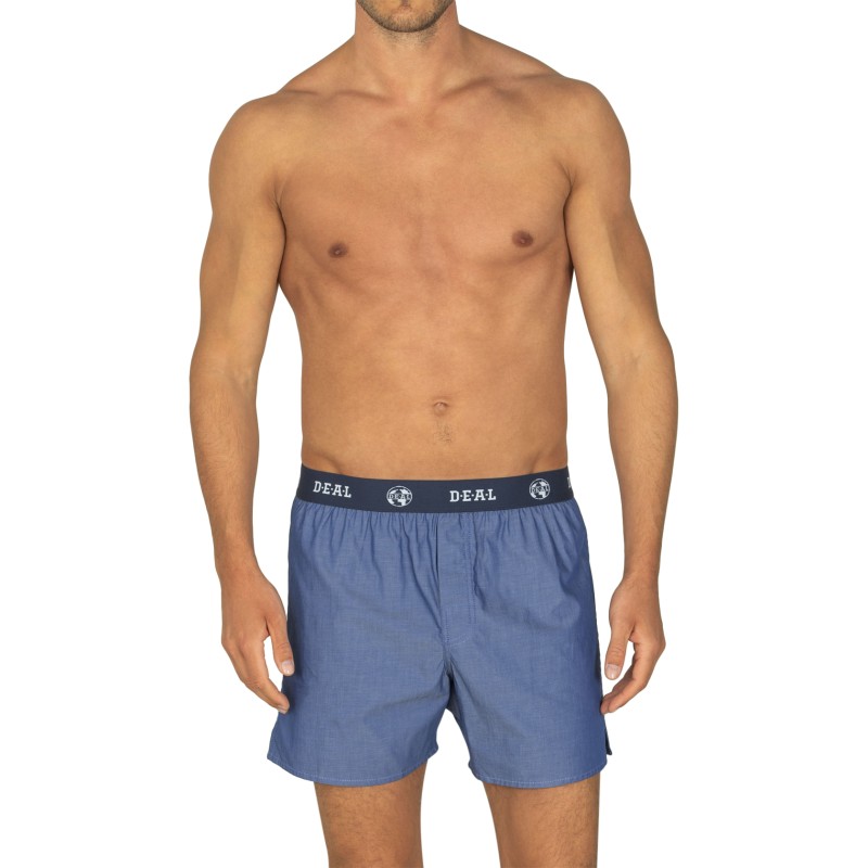 D.E.A.L International Boxershorts Blau mit Logo Bund