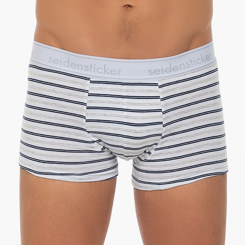 Boxerman_Herrenunterwäsche_Boxershorts_Seidensticker_3-er Set_Trunks_Gestreift Khaki & Gemustert