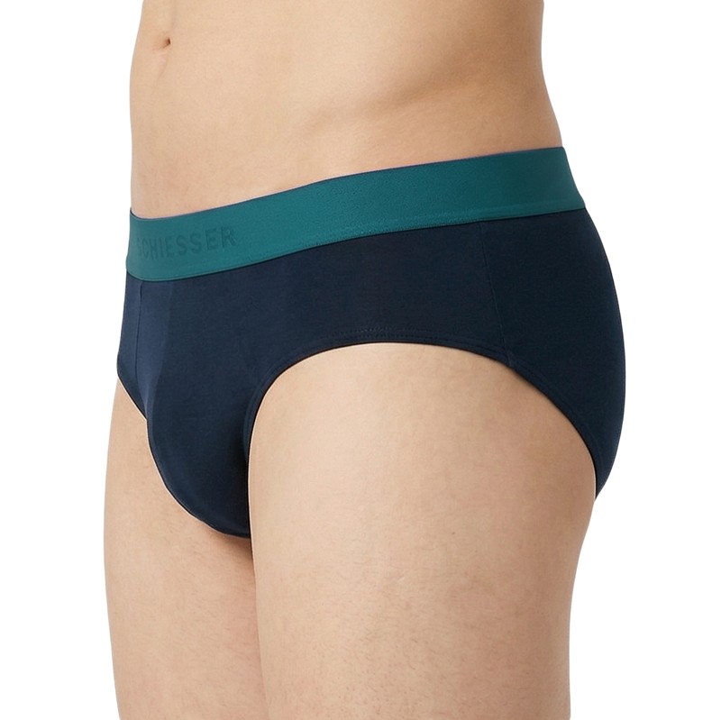 Boxerman_Schiesser_5-erSet_Slips_Schwarz_mit_verschiedenfarbigen_Webbund