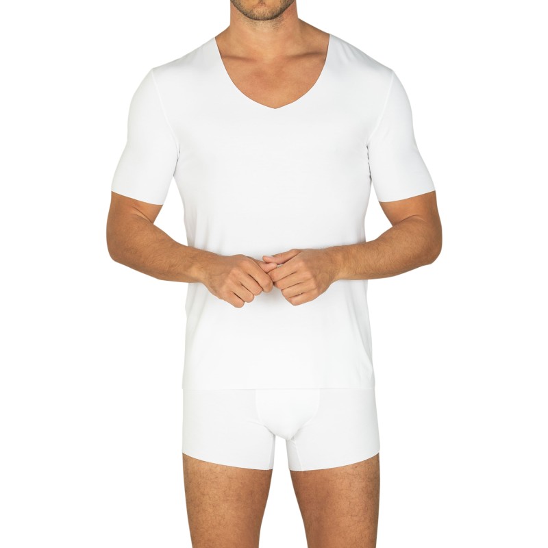 Boxerman_Herrenunterwäsche_Unterhemd_HANRO_T-Shirt_Weiß