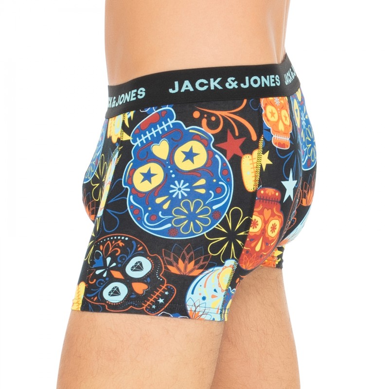 Jack & Jones_3-er Set_Trunks_Schwarz_mit Totenkopf