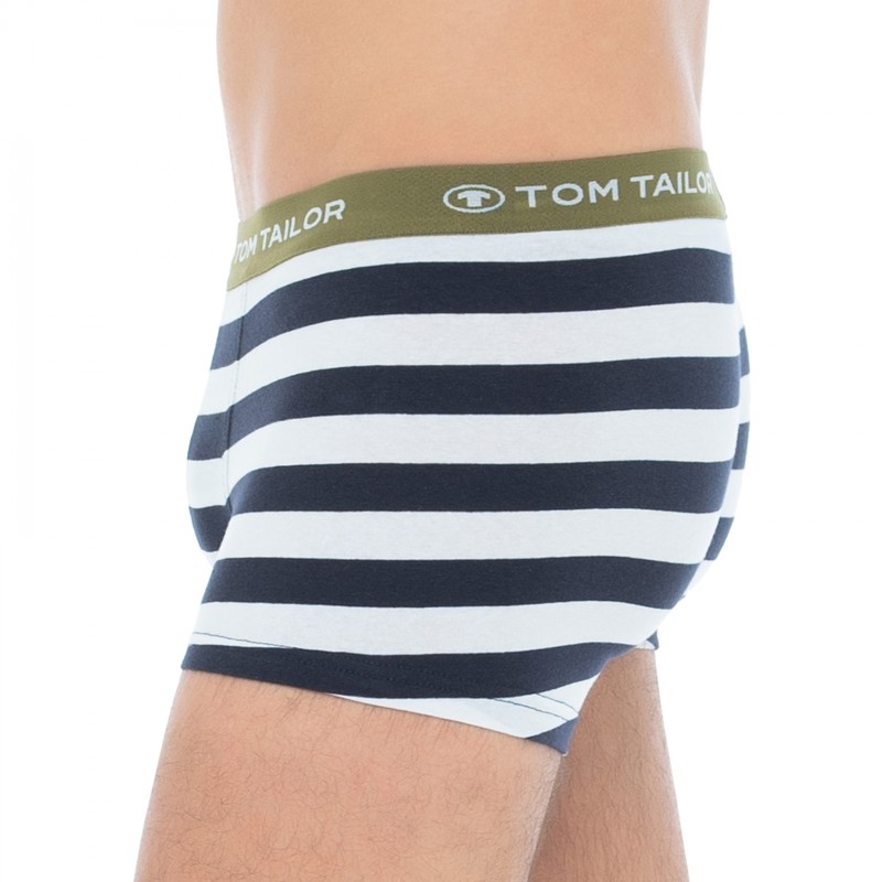 TomTailor_3-erSet_Trunks_Blau,Weiß&Khaki_gestreift