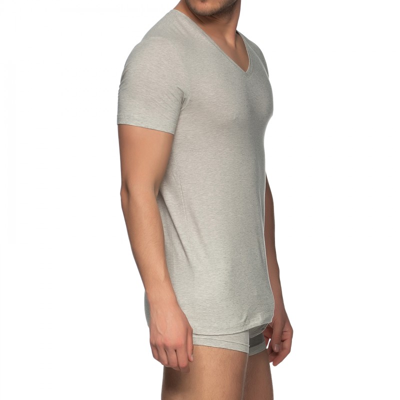 Boxerman_Herrenunterwäsche_Unterhemd_HANRO_T-Shirt_Grau