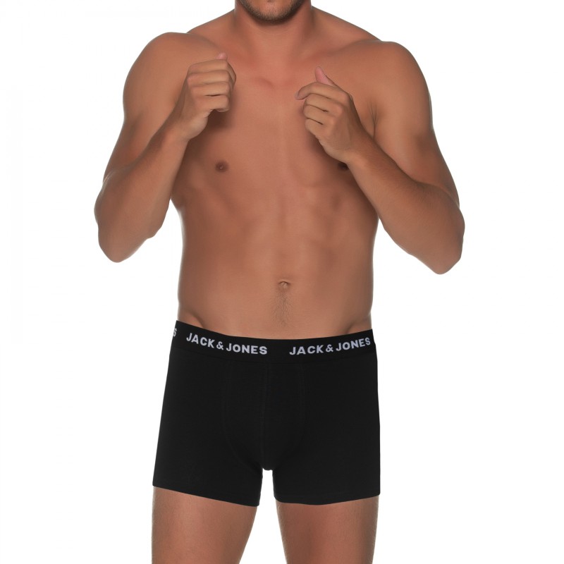 Boxerman_Herrenunterwäsche_Retroshorts_Boxershorts_Jack & Jones_3-er Set_Trunks_Schwarz